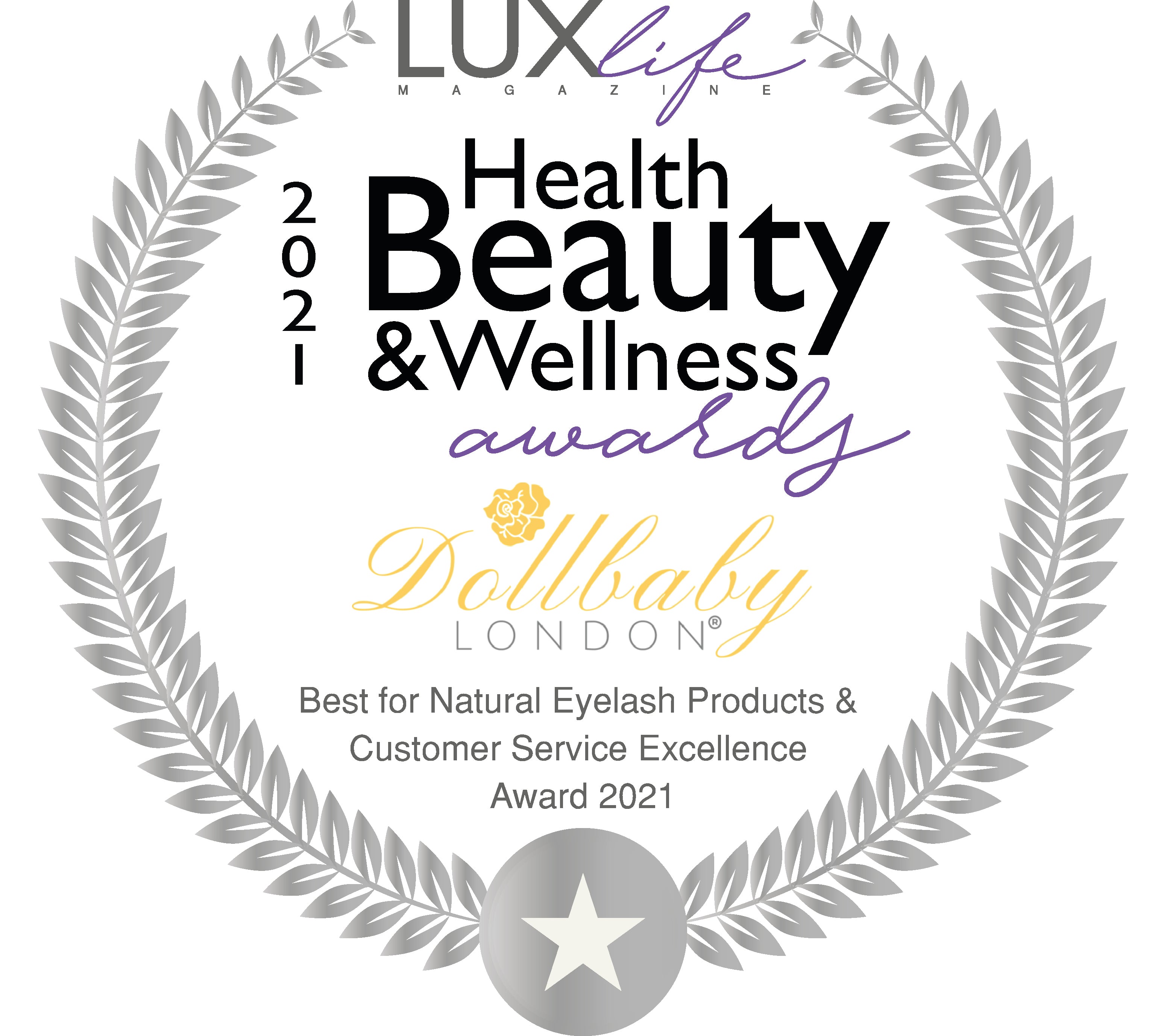 Dollbaby London Announce 7th Award! Customer Service Excellence 2021 | LuxLife Magazine Health Beauty & Wellness Awards 2021