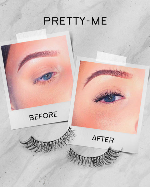 'Pretty-Me' Tapered Natural Strip Lashes (Non-Magnetic) Dollbaby London Dollbaby London Eyelashes