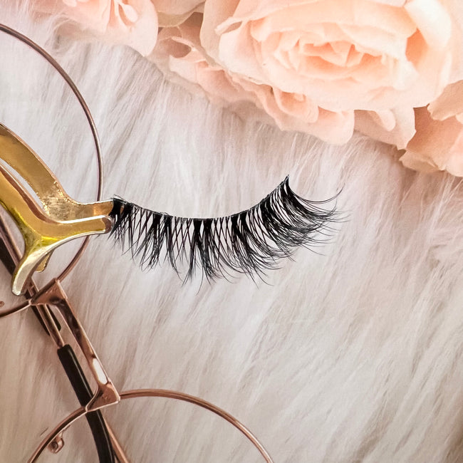 Marbella Strip Faux Mink Eyelashes Non Magnetic Clear Band