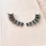 'Marbella' Strip Faux Mink Eyelashes (Non-Magnetic) - Clear Band Wispies